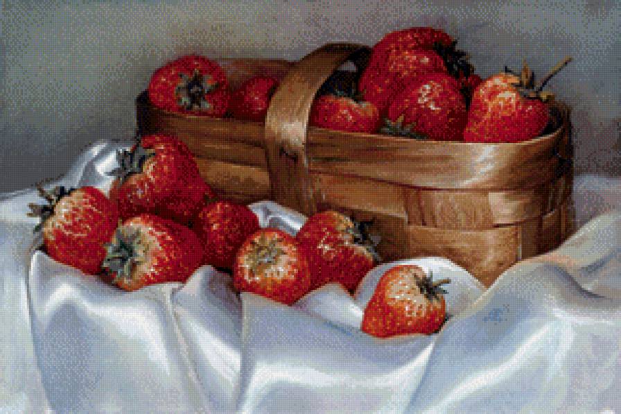 клубника в корзине - натюрморт, ягоды - предпросмотр