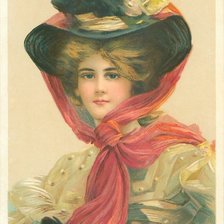 Схема вышивки «дама»