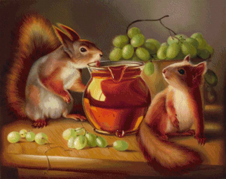 белочки - натюрморт, белка - предпросмотр