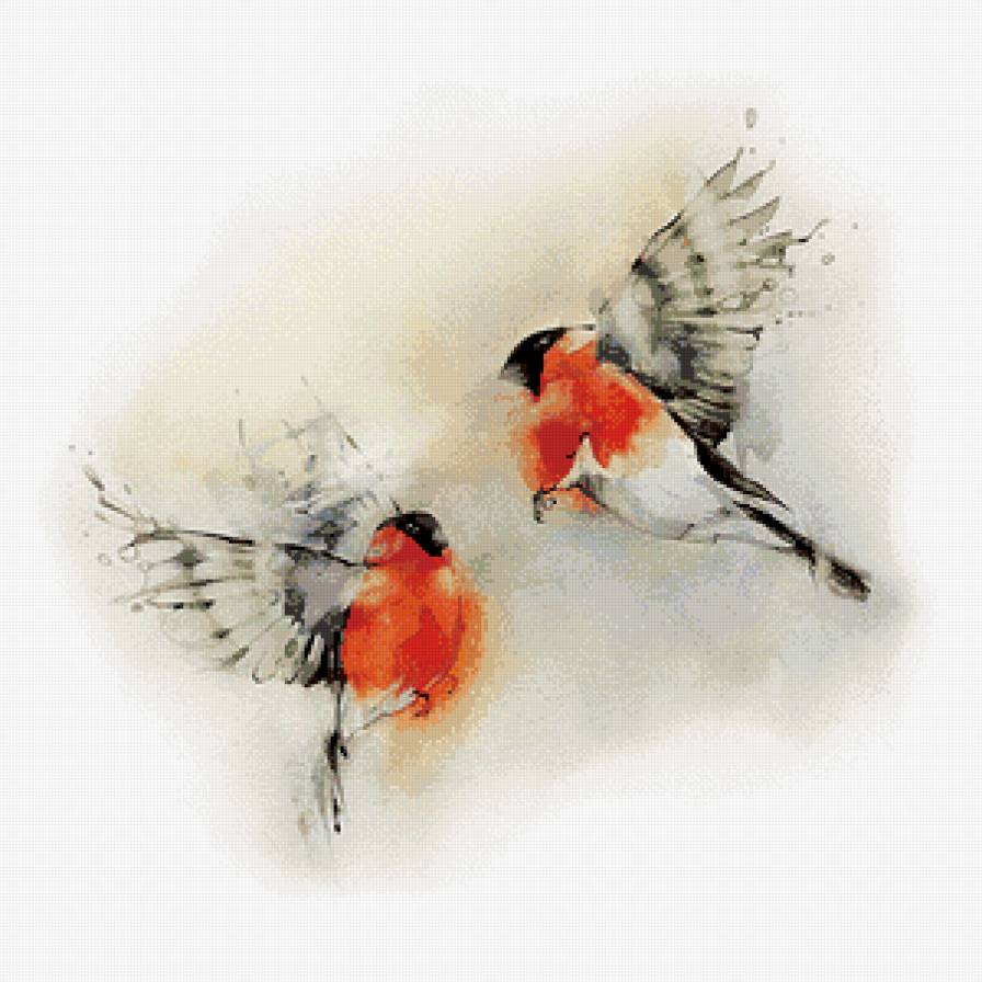 снегири - снегири снегирь арт - предпросмотр