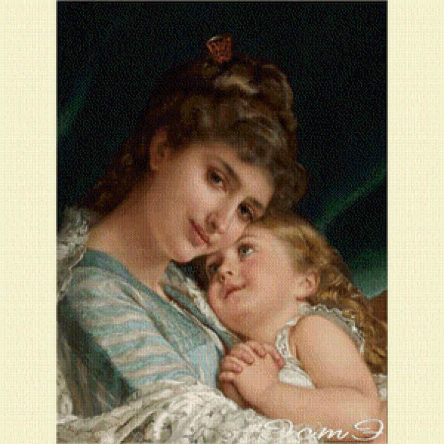 Материнская нежность - красивая, любовь, нежность, мать и дитя, ласка - предпросмотр