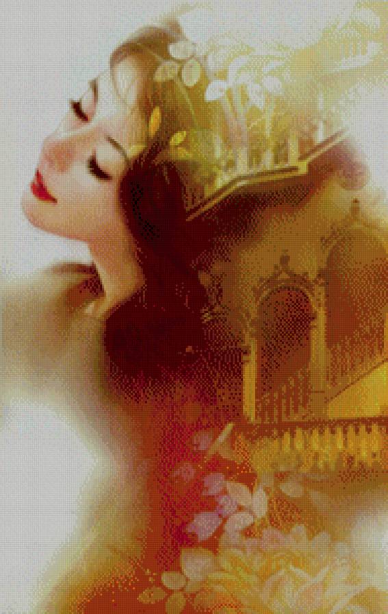 Der Jen (01) - картина, портрет, восток, живопись, искусство, девушка - предпросмотр