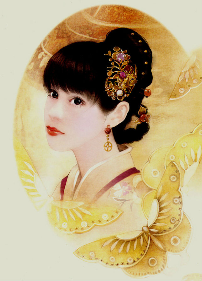 Der Jen (02) - живопись, восток, портрет, картина, девушка - оригинал