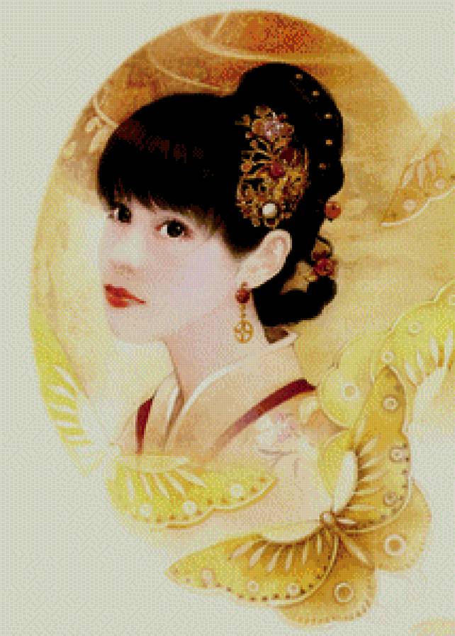 Der Jen (02) - живопись, портрет, картина, восток, девушка - предпросмотр