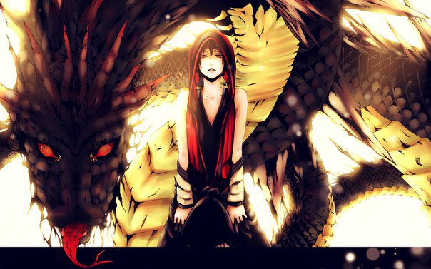 Дракон и парень - оригинал