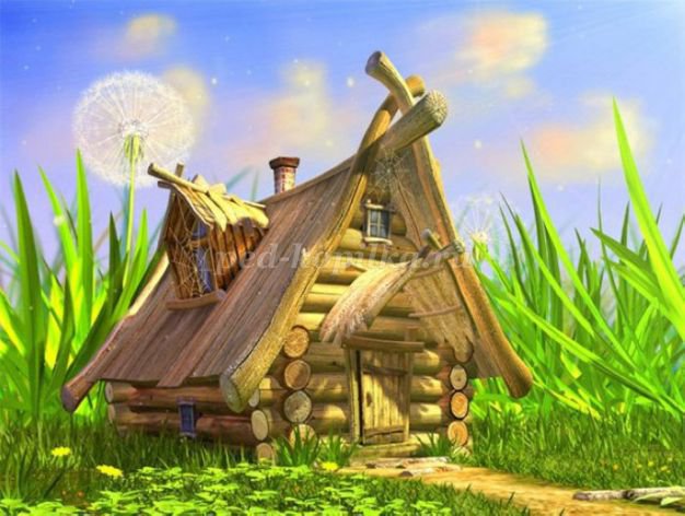 избушка - сказка, лес, домик - оригинал