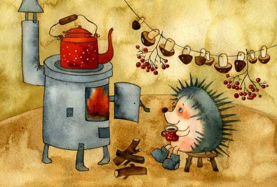 ежик - чай, ежик - оригинал