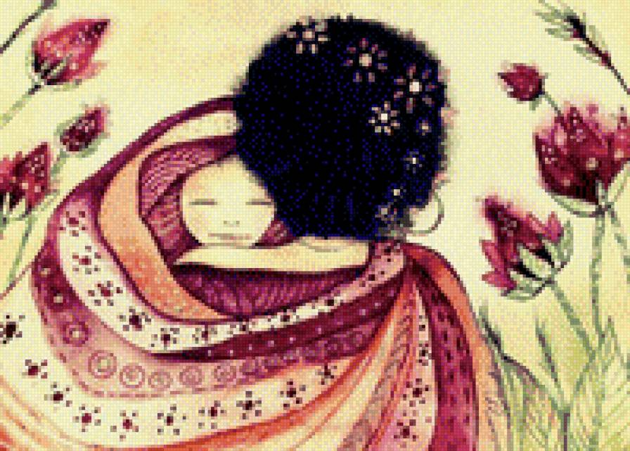 Материнство - мама и малыш, слинг, ребенок, мама - предпросмотр