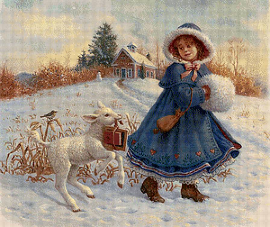 Веселая компания - домашние животные, дети, девочка - предпросмотр