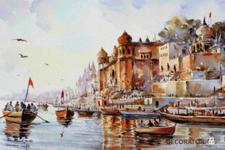 Тайландская акварель № 2 - картина, живопись, искусство - предпросмотр