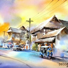 Тайландская акварель № 7