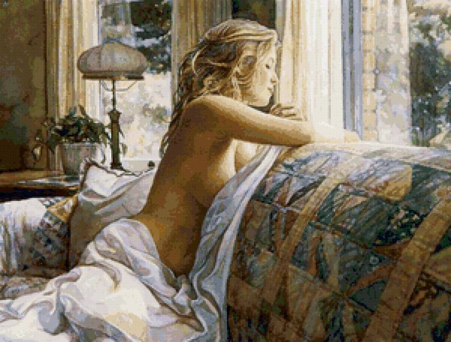 Девушка у окна - девушка - предпросмотр