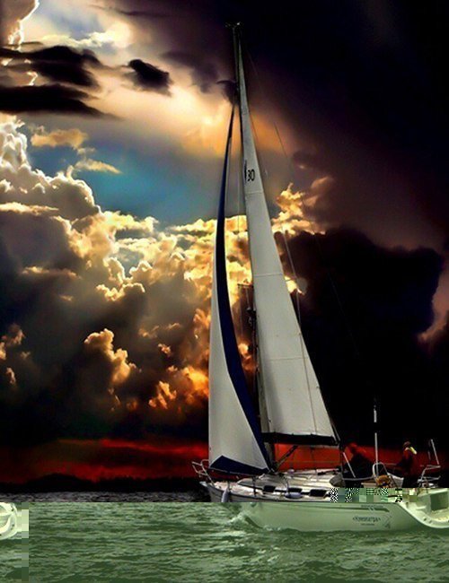 стихия - парусник море небо - оригинал