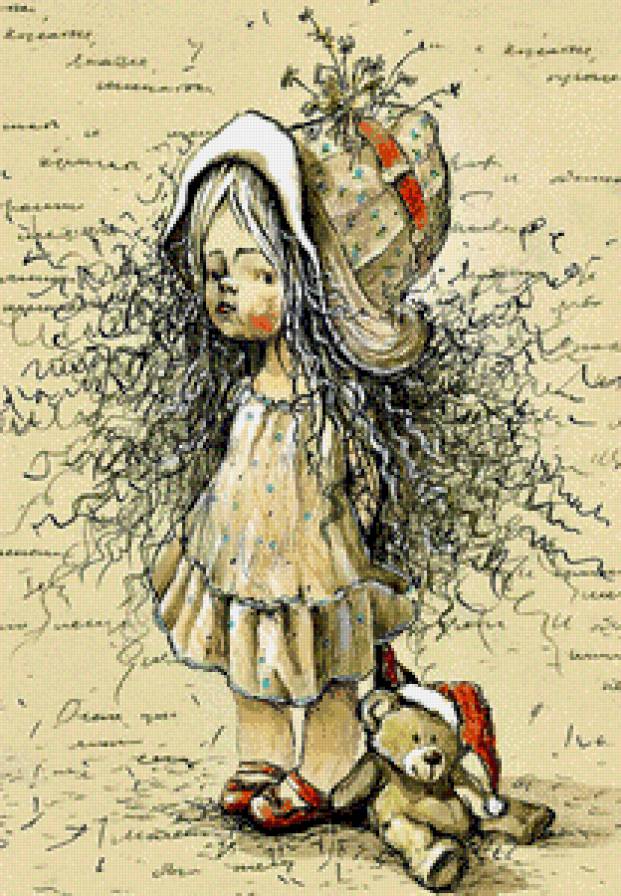 малышка с игрушкой - автор снежана ченина - предпросмотр