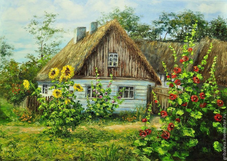 деревня - пейзаж - оригинал