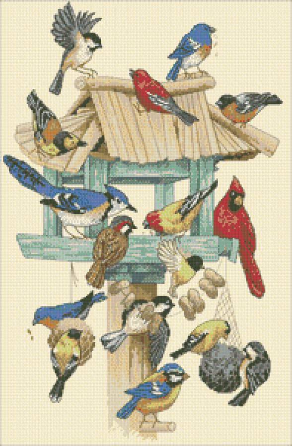 веселый пир - птицы, скворечник - предпросмотр
