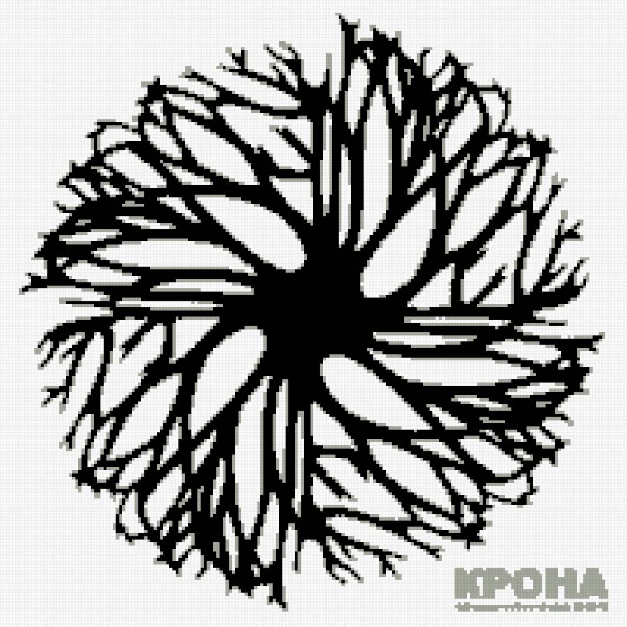 Древо жизни - черное белое, тату - предпросмотр