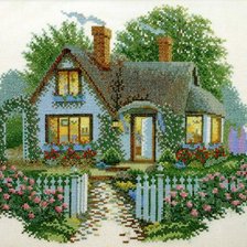 Схема вышивки «Домик»