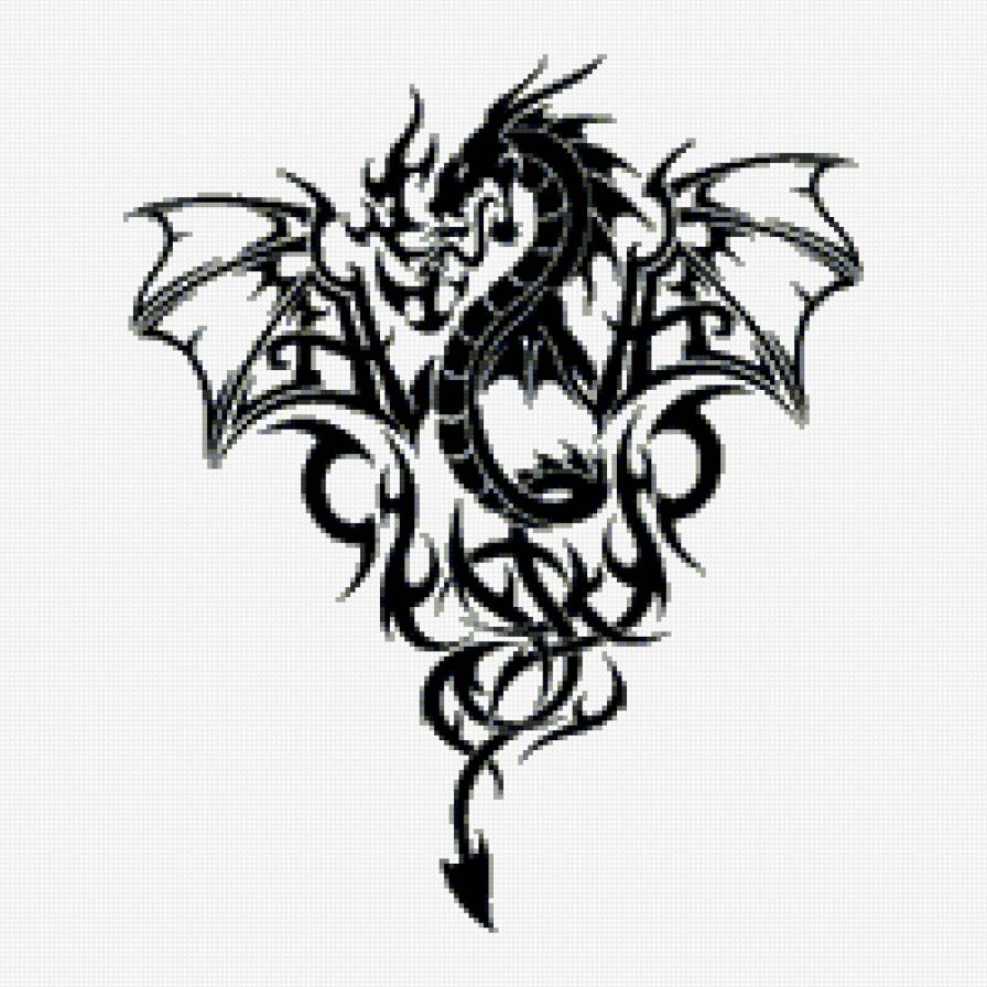 Тату - черное белое, тату - предпросмотр