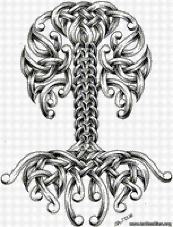 Тату - тату, черное белое - предпросмотр