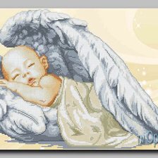 Оригинал схемы вышивки «Маленький ангел» (№977394)