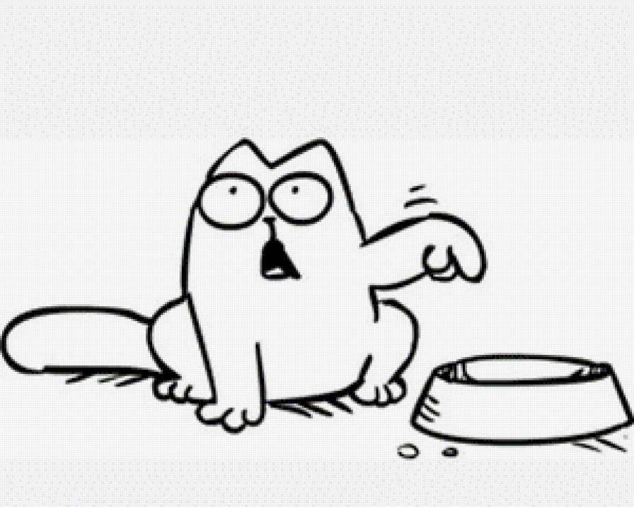 Кот Саймона - саймона, кот, голодный, котенок, еда, вредный - предпросмотр