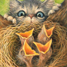 Схема вышивки «Серия "Забавные зверюшки"»