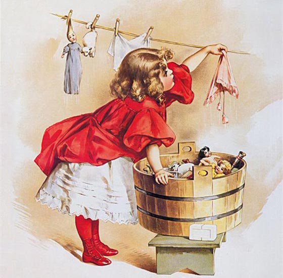 винтажная открытка - игрушки, ребенок, открытка, куклы, девочка, винтаж - оригинал