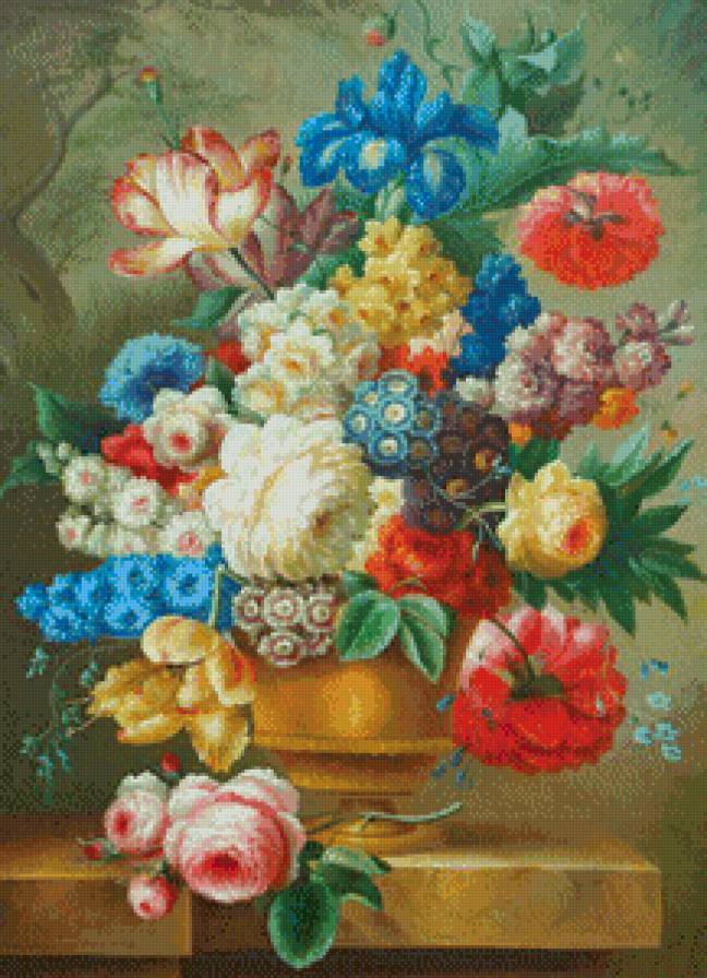 Старинный букет - букет цветов - предпросмотр