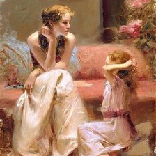 Схема вышивки «образ матери и ребёнка»