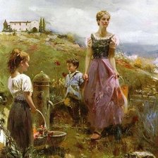 Схема вышивки «мать и дети»