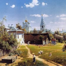 Схема вышивки «московский дворик»