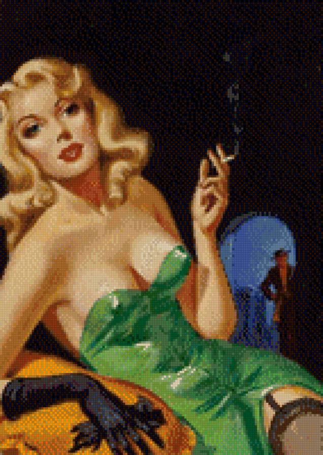 Блондинка - красота, дама. живопись - предпросмотр