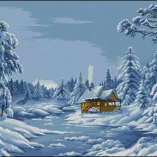 Схема вышивки «Зима»