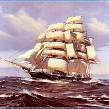 Схема вышивки «Корабль»