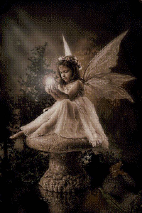 Воспоминание - монохром, девушка, фэнтези - предпросмотр