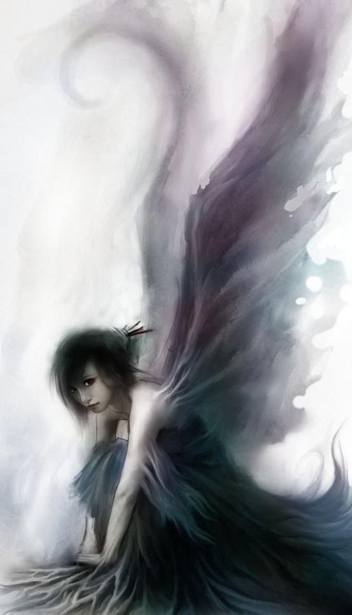 Мато - фэнтези, монохром, аниме, девушка - оригинал