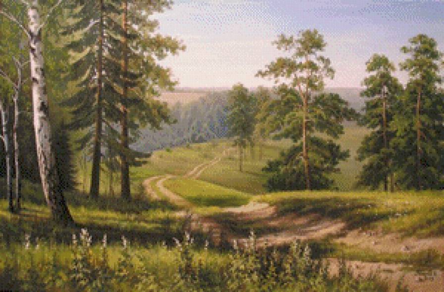 Лесная дорожка - природа, пейзаж, лес - предпросмотр