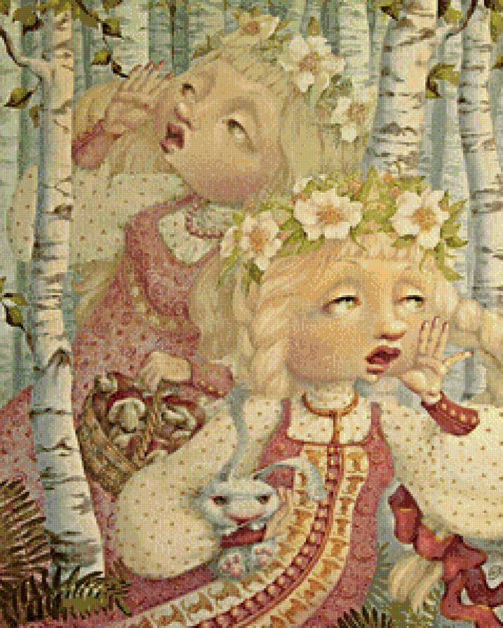 Потерялись - лес, природа, ягоды, девочки - предпросмотр