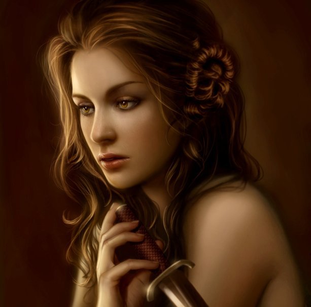 Девушка с кинжалом - оригинал