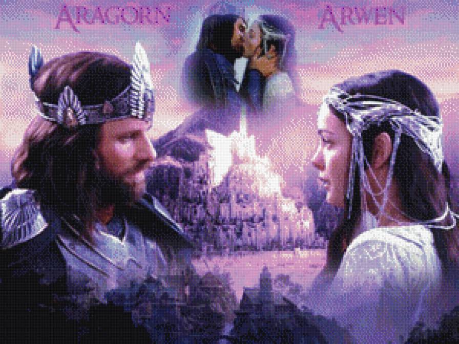 Арвен и Арагорн - арагорн, гондор, эльфы, арвен, властелин колец - предпросмотр