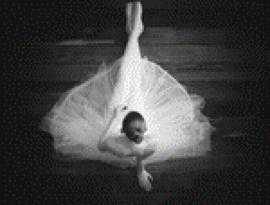 Балерина - монохром, балерина - предпросмотр