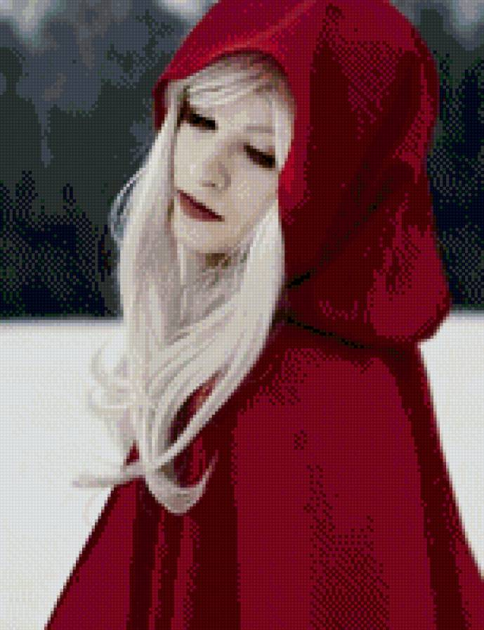 №981082 - портрет, девушка, красавица, красная шапочка - предпросмотр