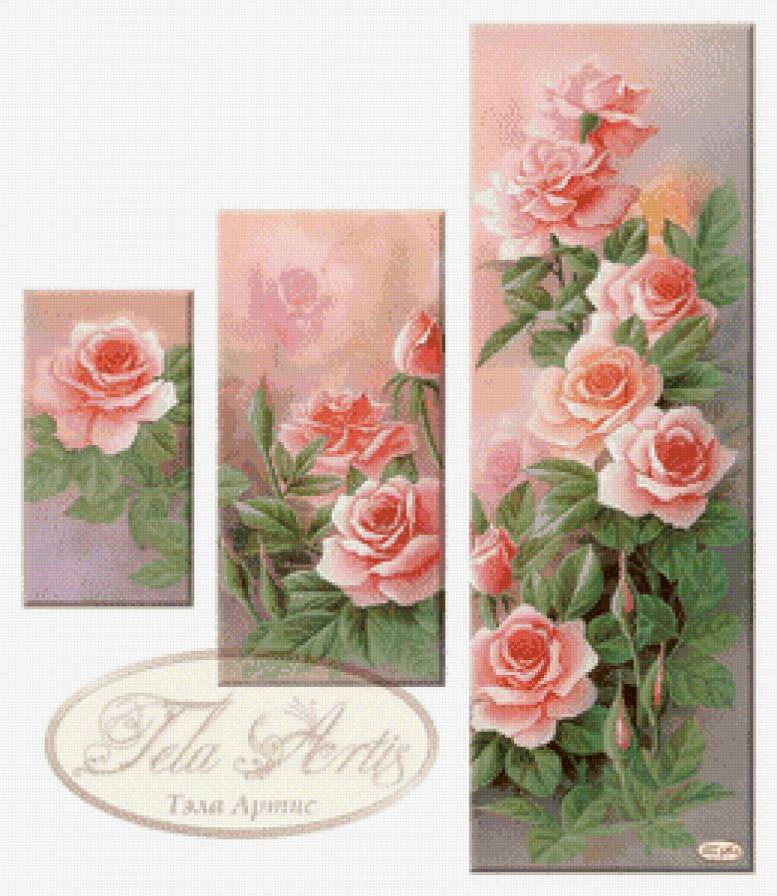 триптих Розы - предпросмотр