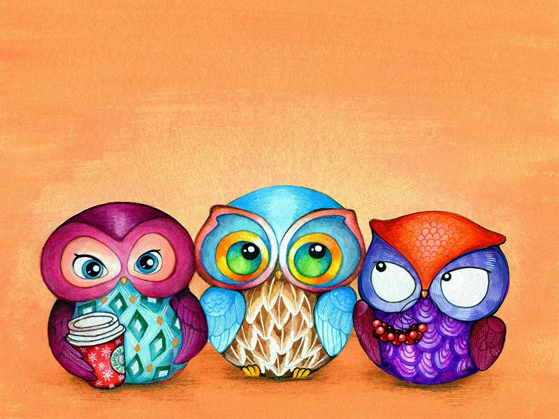 Сова - рисунки, сова, птицы - оригинал