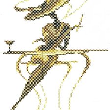 Схема вышивки «Леди в  кафе»