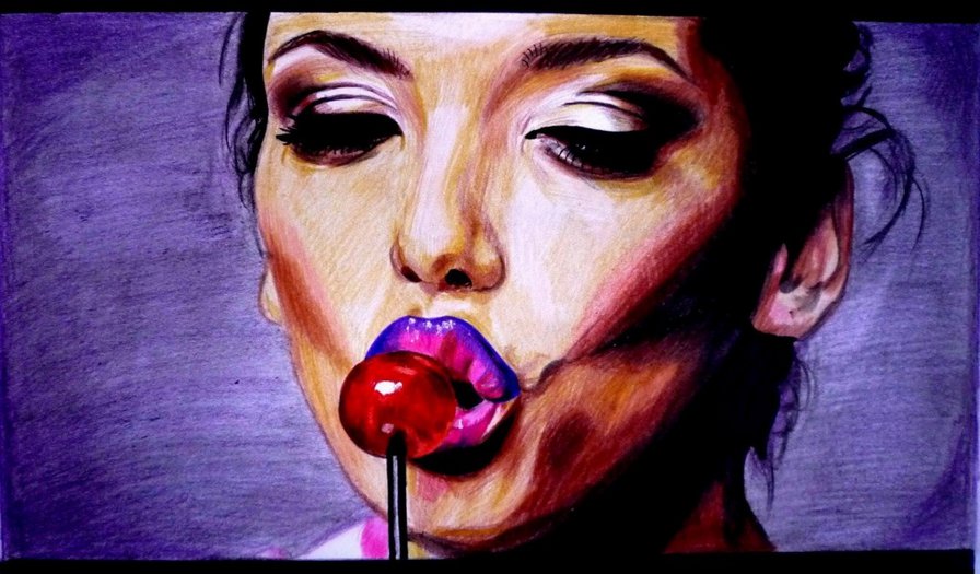 Девушка - девушка, чупа-чупс - оригинал