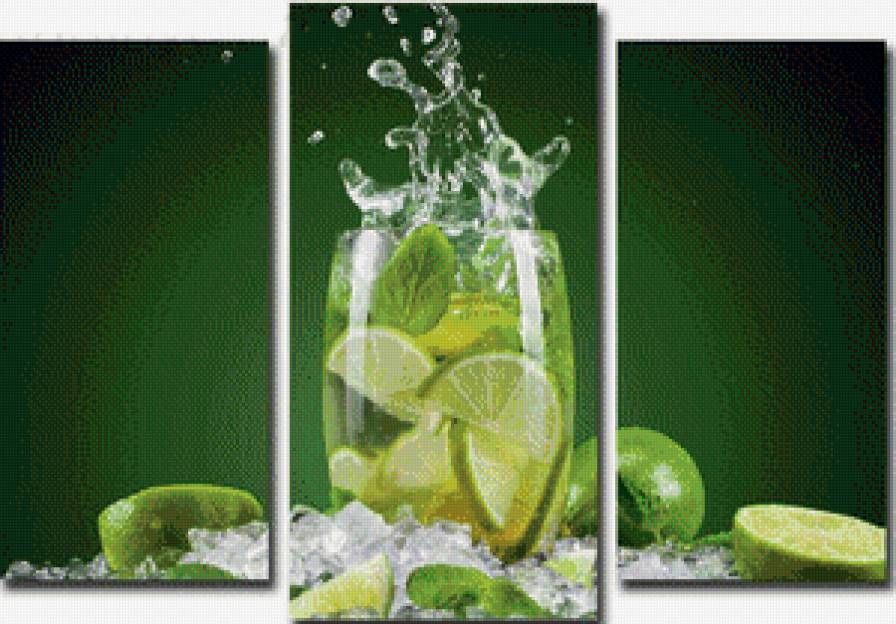 на кухню - фрукты, триптих - предпросмотр