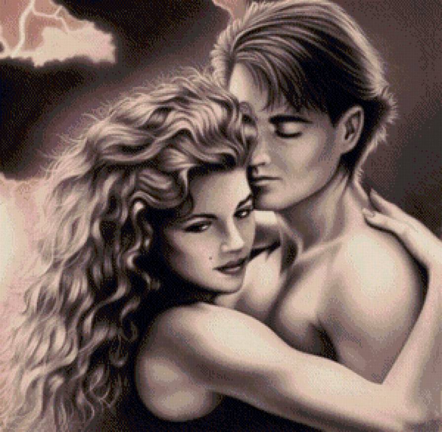 Влюбленные - влюбленные, любовь, пара, девушка, парень - предпросмотр