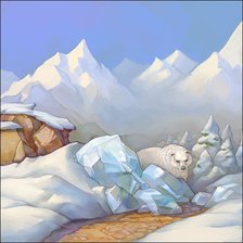 Схема вышивки «зима в тундре»